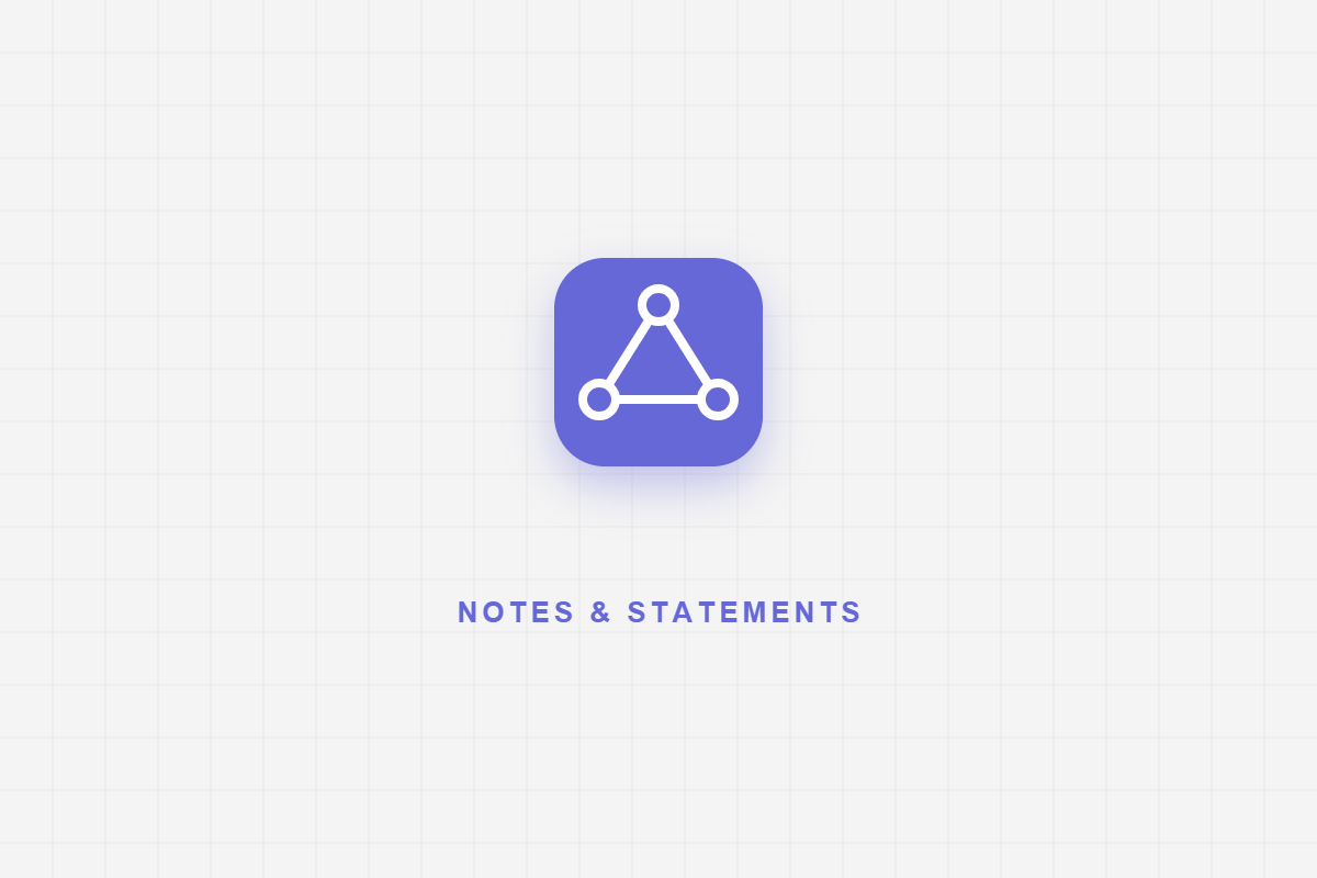Notes and statements cross-referencing